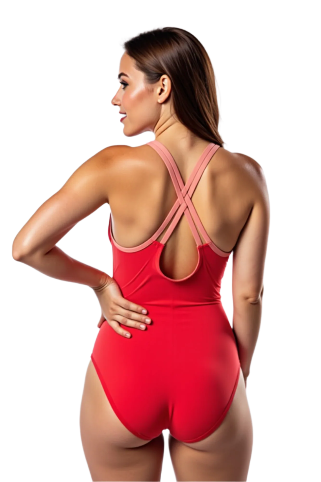 colorful secure swimming costume for women
