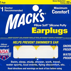 2 pack of water proof moldable earplugs 