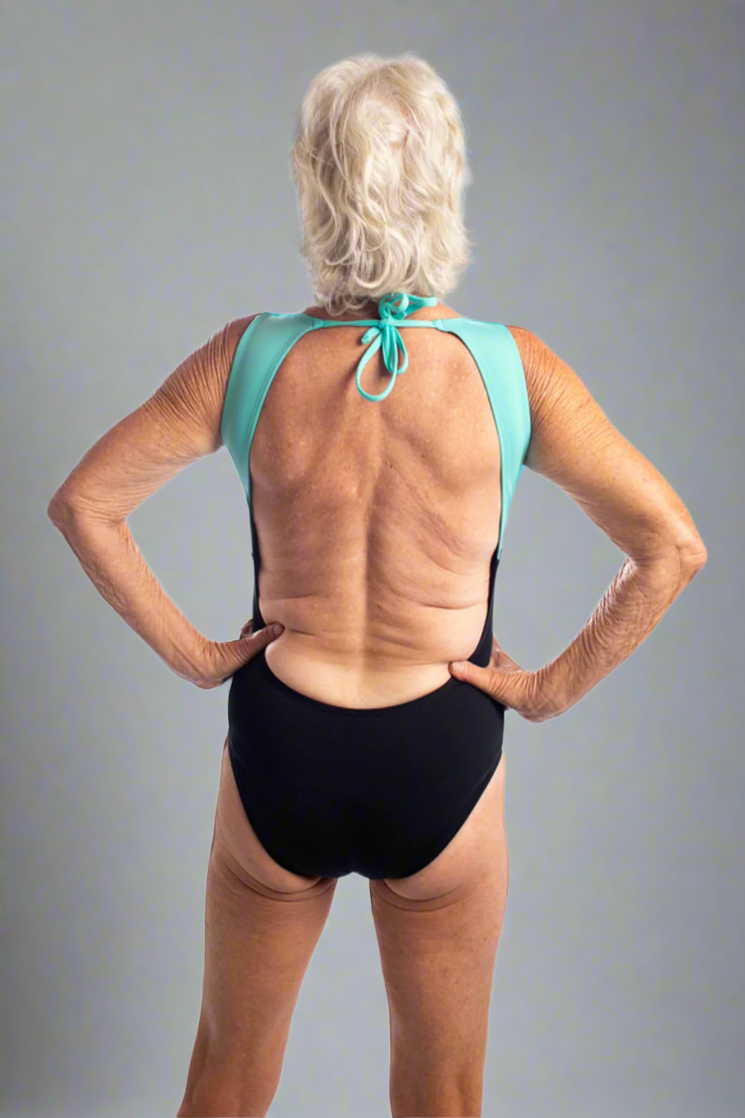 recycled materials swimsuit blue black fora adults for swimmers